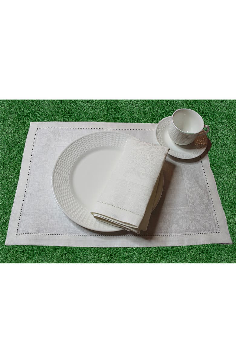 FRENCH HOME Linen Arboretum Napkins - White - Set of 6, Alternate, color, White