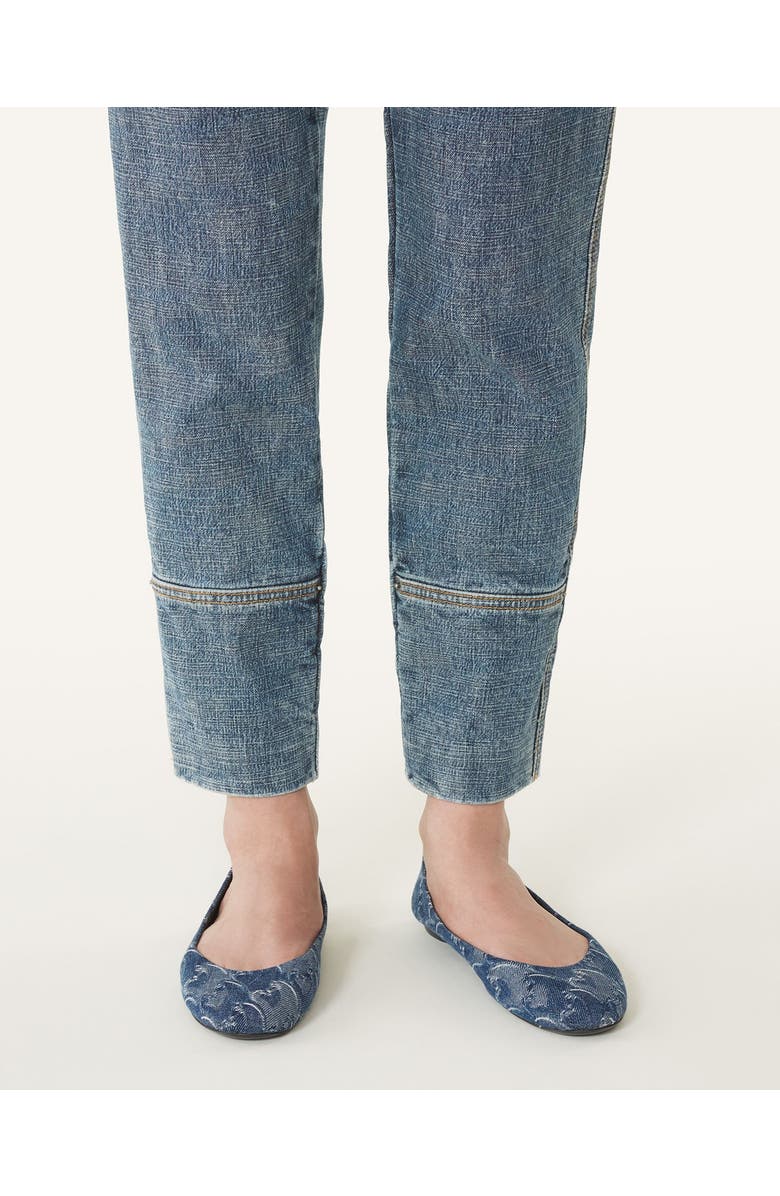 Lanvin Lunar Year Ballerina In Denim, Alternate, color, Blue