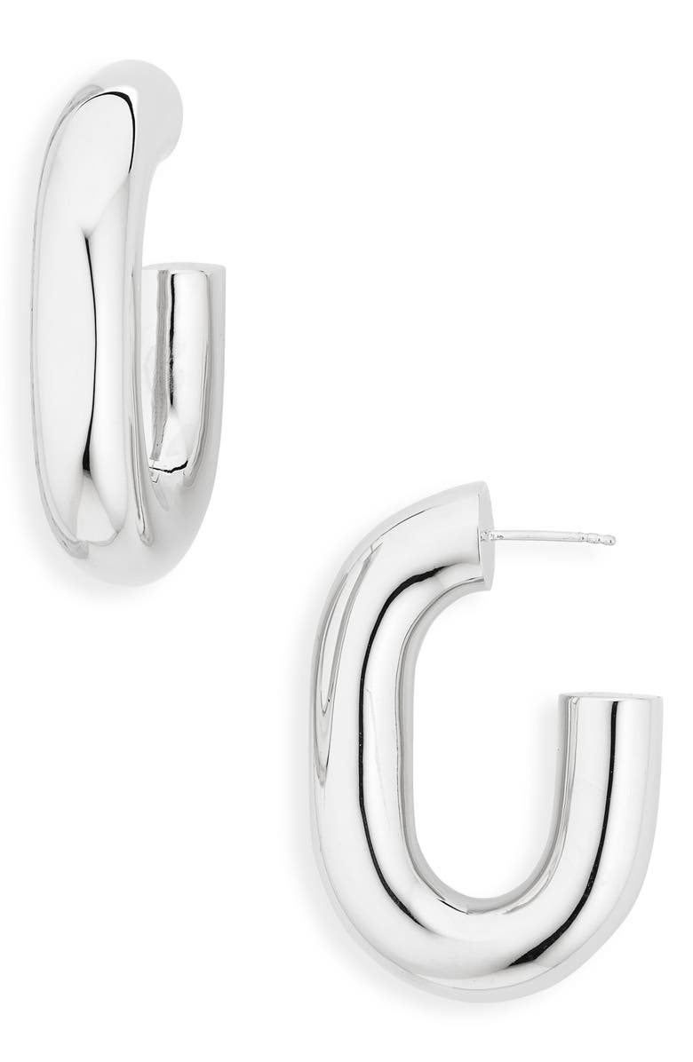 Rabanne XL Link Hoop Earrings, Main, color, 