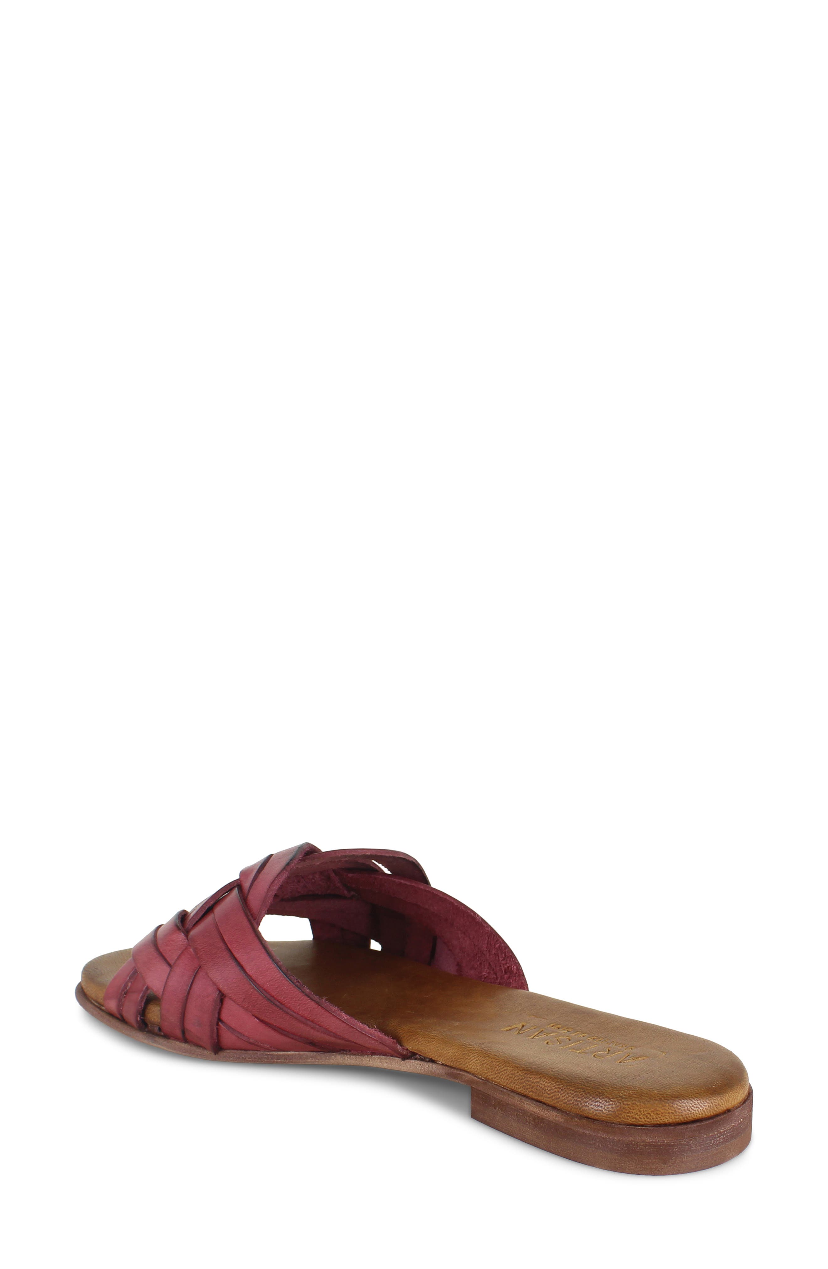 Arutzy Slide Sandal, Alternate, color, WINE LEATHER