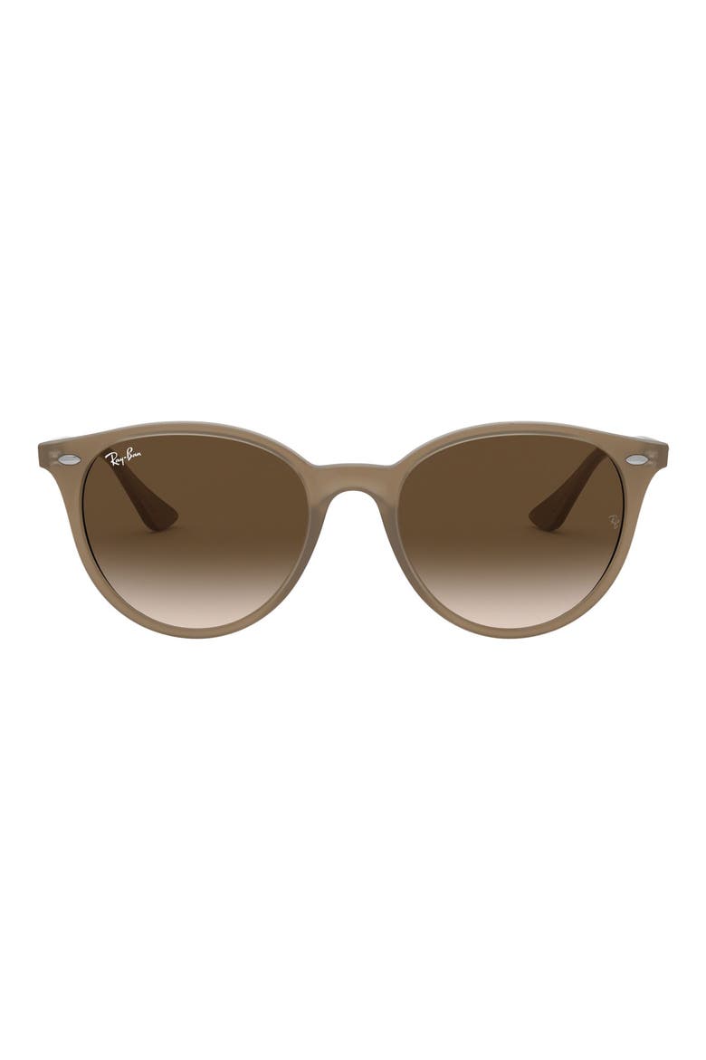 53mm Round Phantos Sunglasses, Main, color, OPAL BEIGE/ BROWN GRADIENT