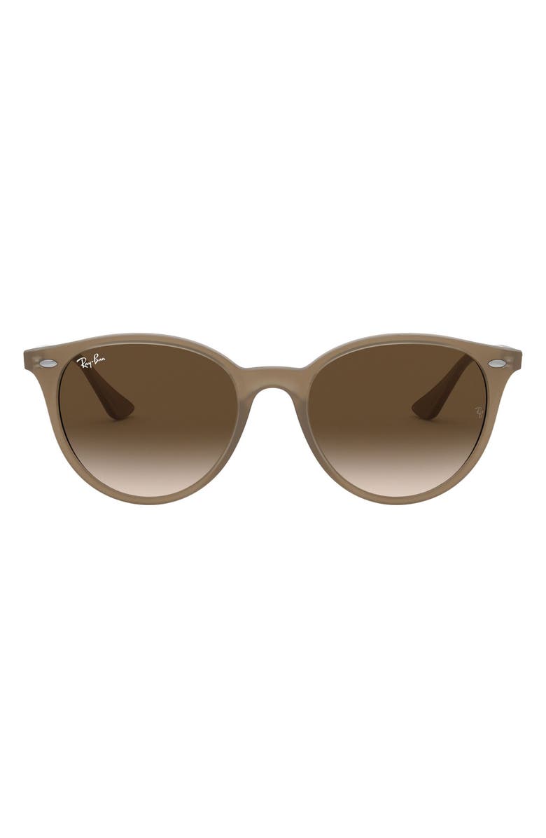 Ray-Ban 53mm Round Phantos Sunglasses, Main, color, Opal Beige/ Brown Gradient