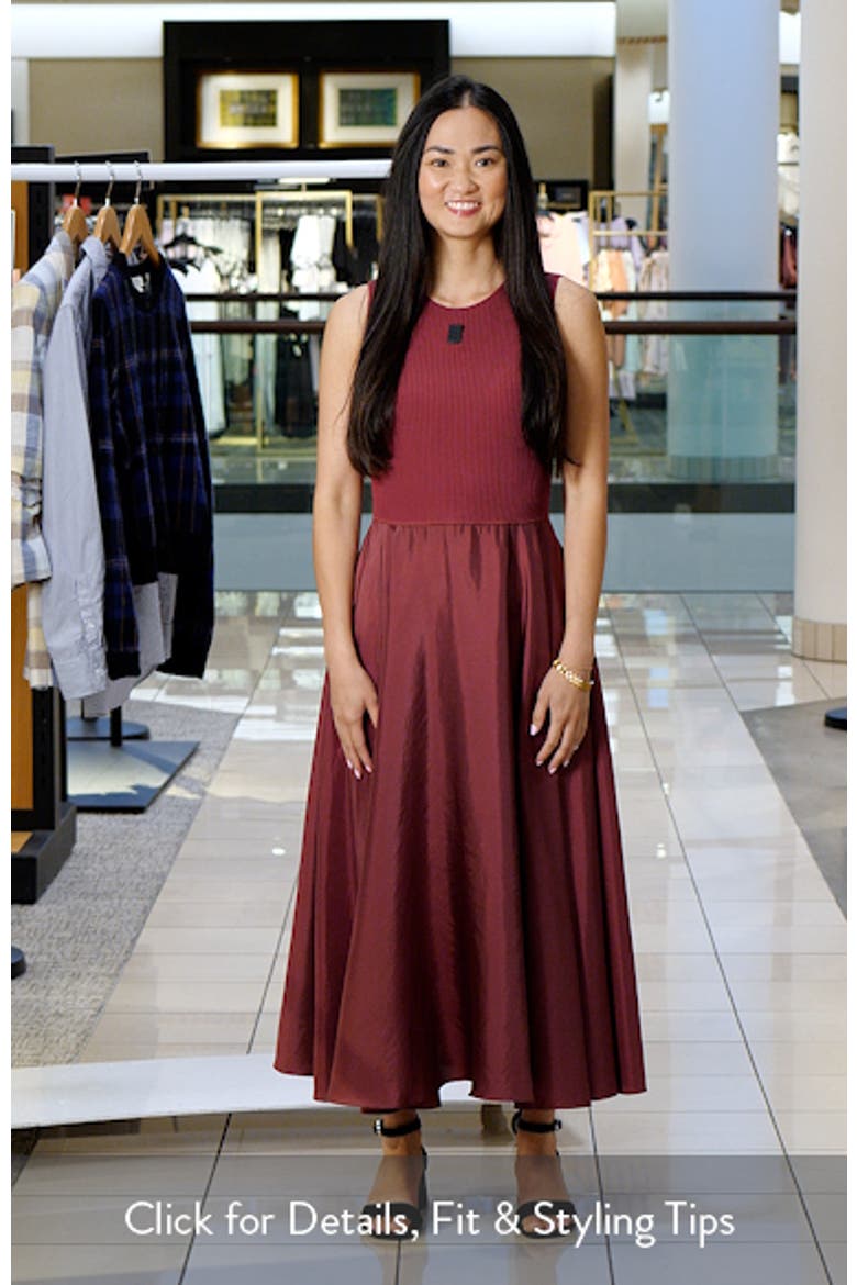 theory mixed media pleated dress Theory Mixed Media Pleated Dress In Mink - 70% Off