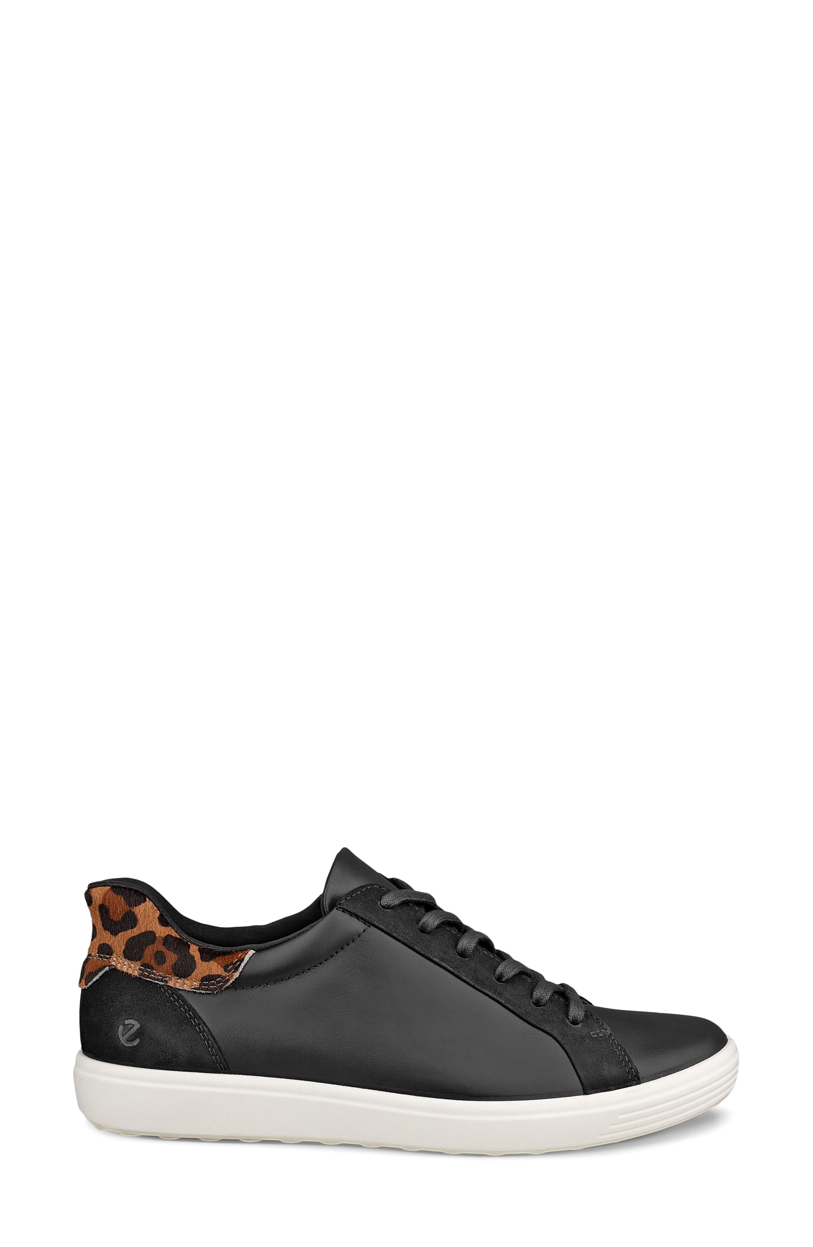 Soft 7 Sneaker, Alternate, color, BLACK/ LEOPARD