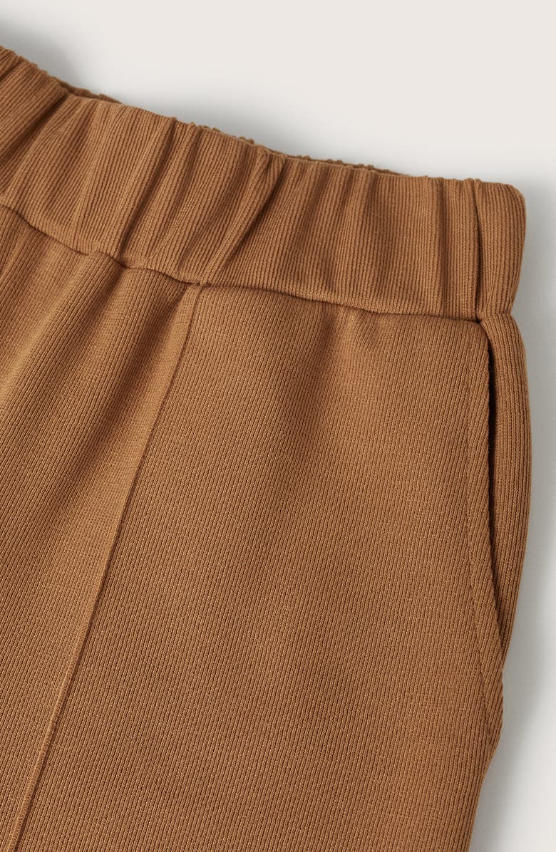 MANGO Elastic Waist Wide Leg Pants, Alternate, color, 