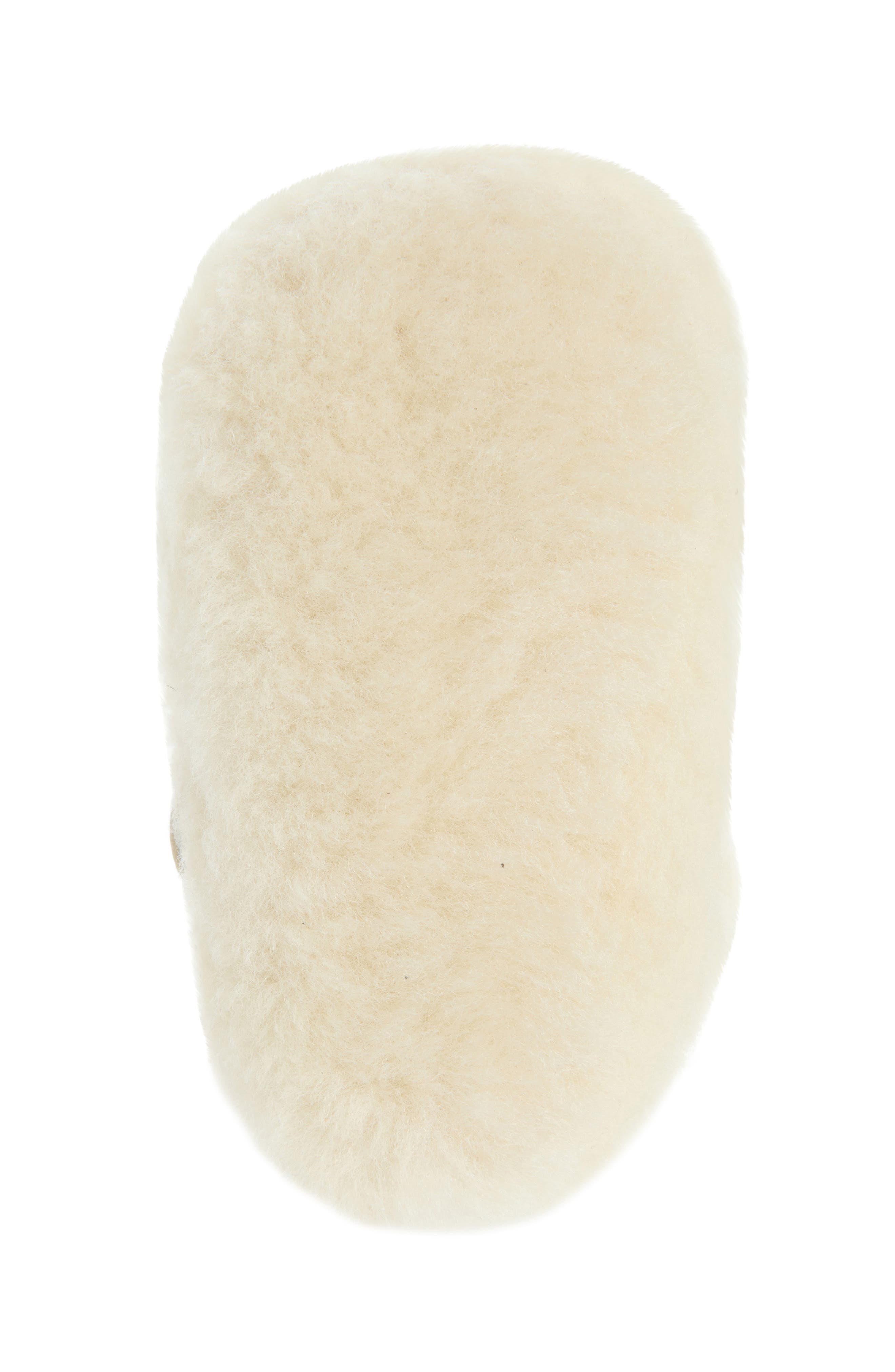 Kids' Sofi Genuine Shearling Ballerina Flat, Alternate, color, OFF WHITE