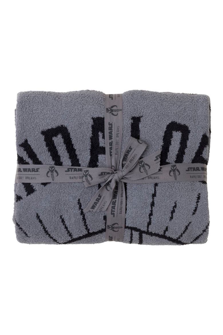 x Star Wars™ CozyChic™ Mandalorian Throw Blanket, Alternate, color, GRAPHITE/ CARBON