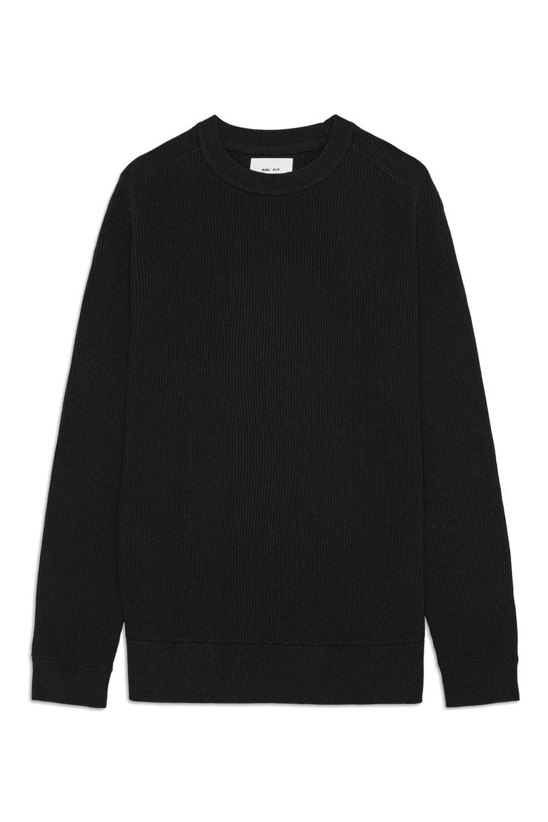 Kevin 6600 Orgcanic Cotton Sweater, Main, color, BLACK