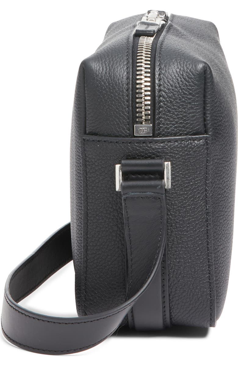TOM FORD Soft Grain Leather Shoulder Bag, Alternate, color, Naa Black