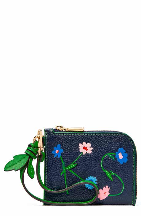 Kate Spade New York in the garden pebbled leather card case