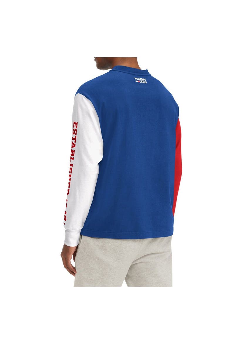 Men's Tommy Jeans Royal Philadelphia 76ers Richie Color Block Long Sleeve T-Shirt, Alternate, color, Royal
