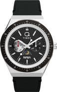 Timex® Q Timex NASA 40mm Leather Strap Watch