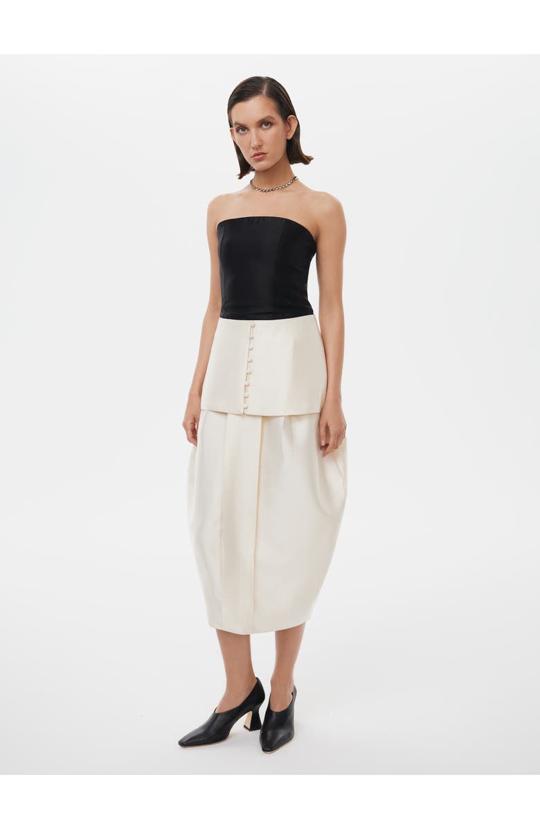 Alas Bridal Silk Wool Blend Tulip Skirt, Alternate, color, Starlight White