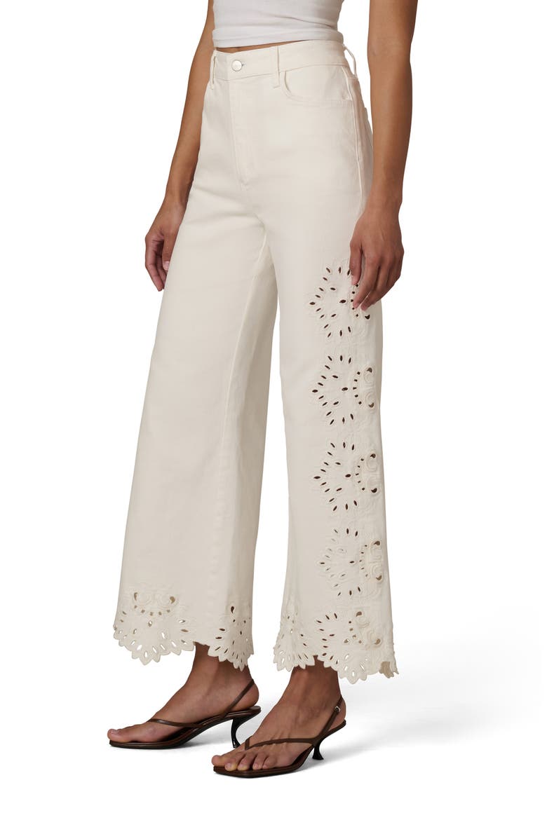 The Mia Embroidered High Waist Ankle Straight Leg Jeans, Alternate, color, ECRU FLORAL