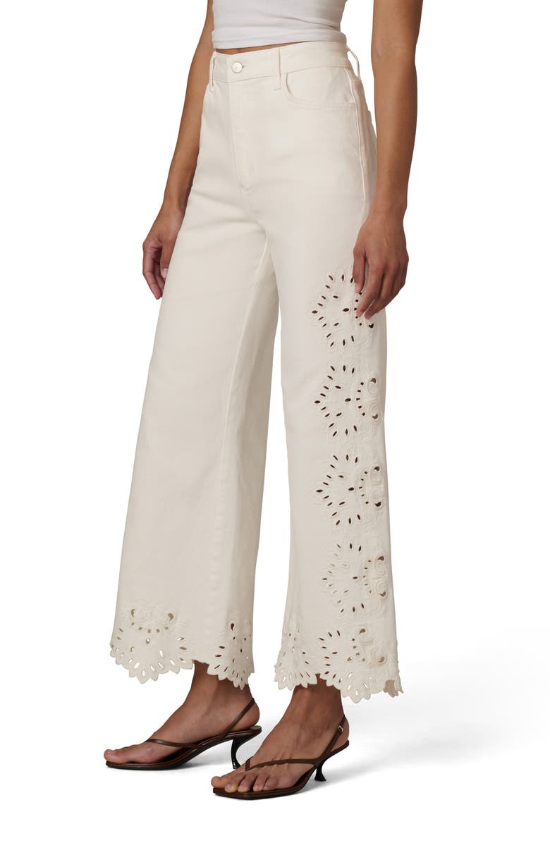 Joe's The Mia Embroidered High Waist Ankle Straight Leg Jeans, Alternate, color, Ecru Floral