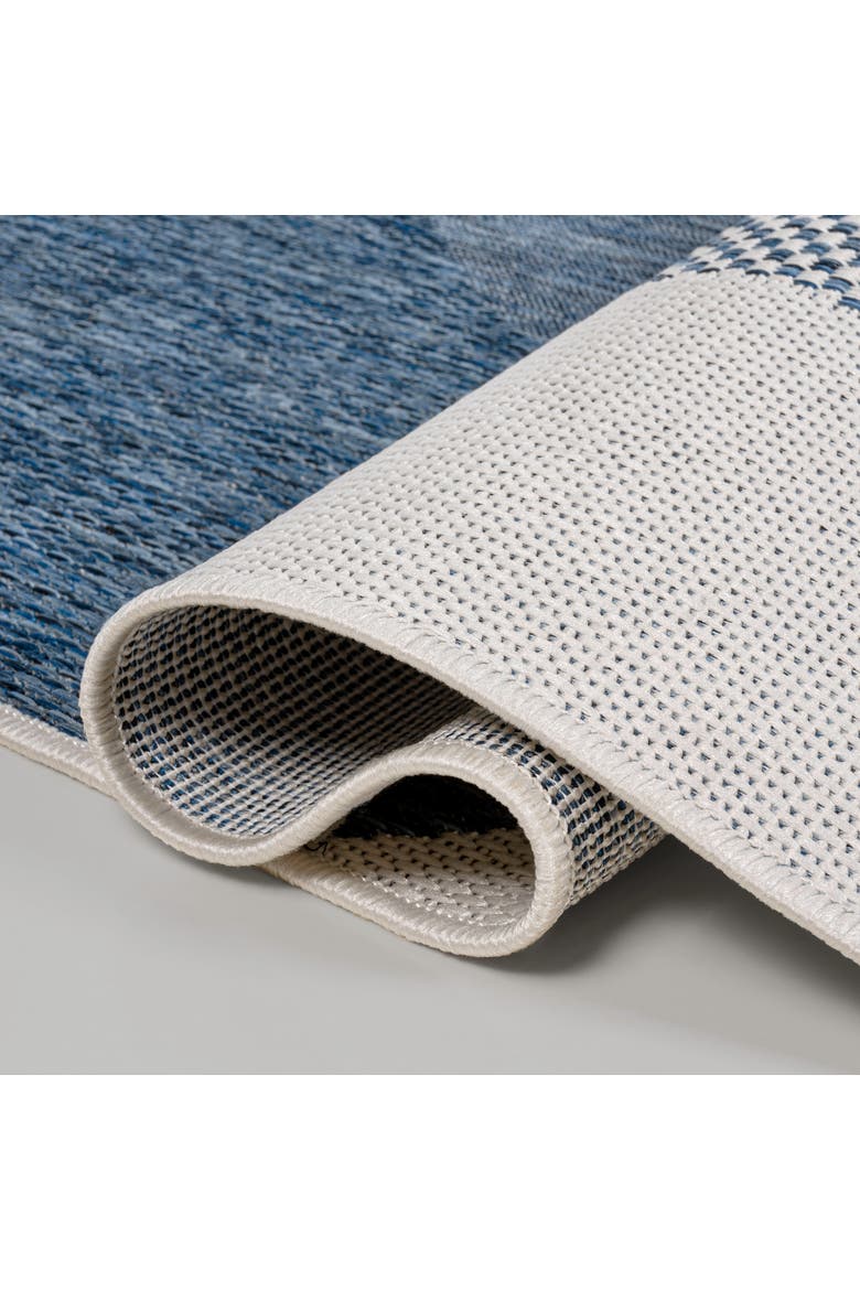 Zia Modern Geometric Organic Shapes Indoor/Outdoor Area Rug, Alternate, color, Cream/Navy