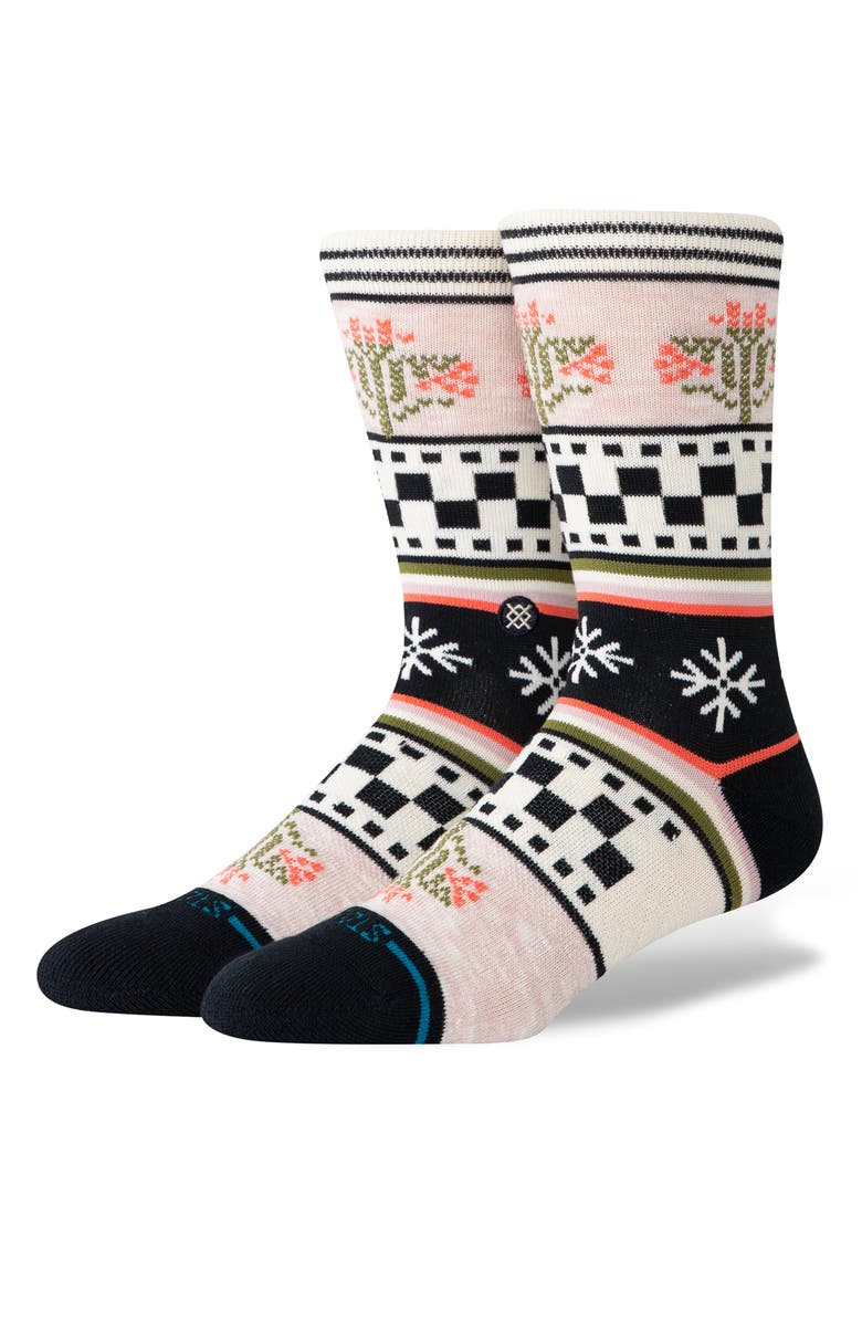 Stance Winter Bloom Crew Socks, Main, color, Lilac