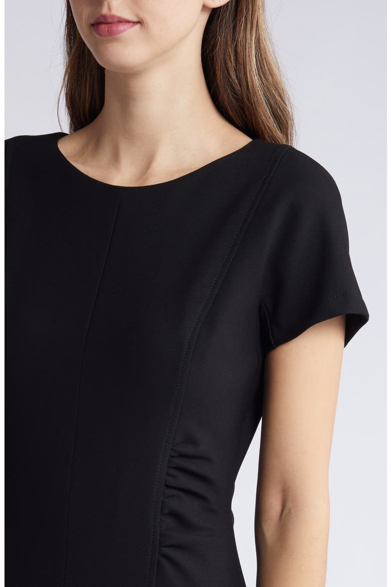 Dakela Ruched Sheath Dress, Alternate, color, BLACK