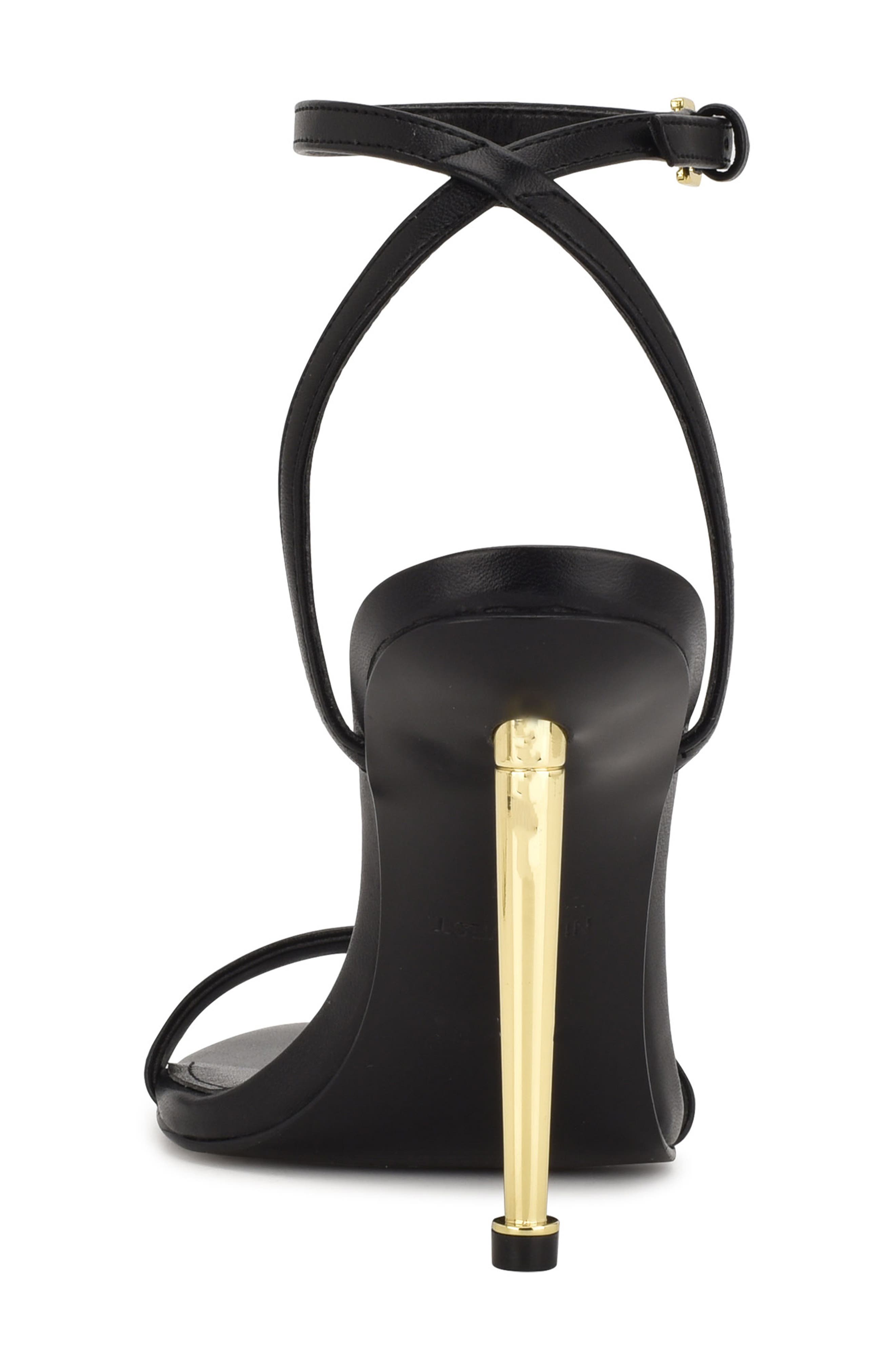 Nine West Reina Ankle Strap Sandal, Alternate, color, Black