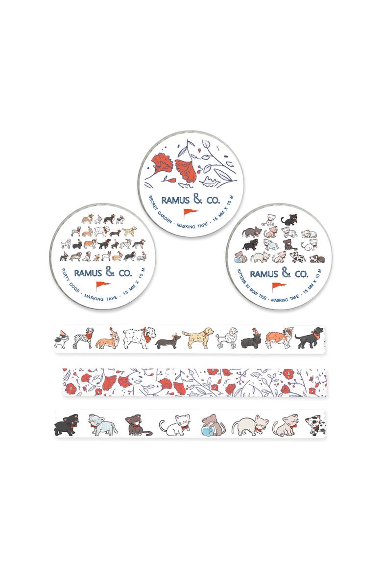 Illustrated Masking Tape - 3ct Rolls, Assorted Rolls, Main, color, Multi-Pack