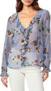 PAIGE Karin Floral Sheer Silk Blouse