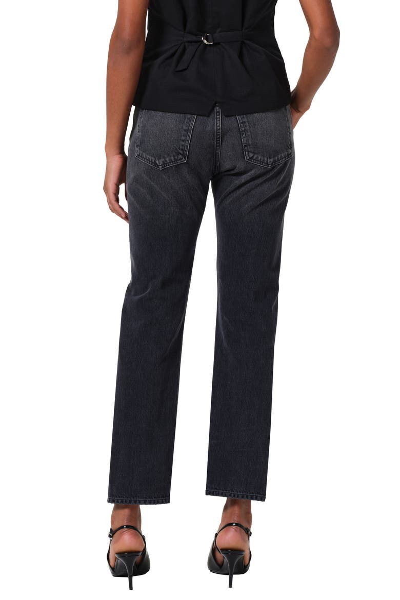 Blaine High Waist Ankle Straight Leg Jeans, Alternate, color, VINTAGE BLACK