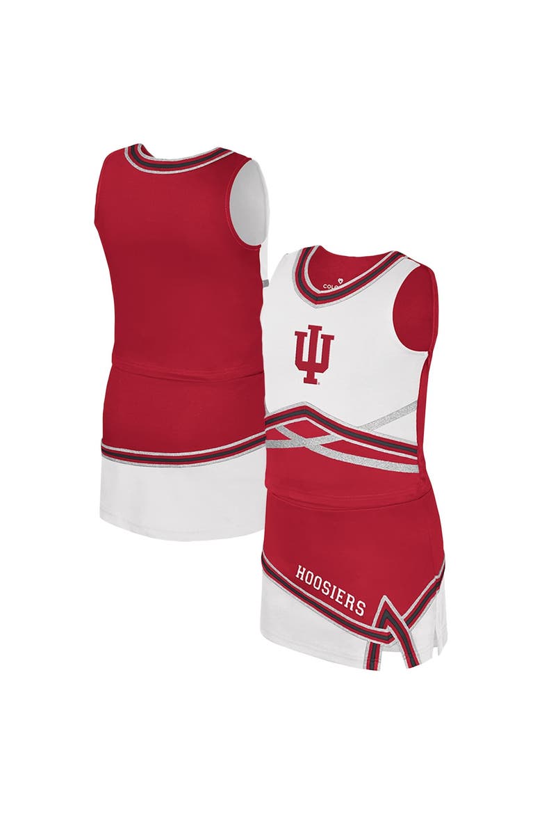Girls Youth Colosseum Crimson Indiana Hoosiers Lollipop Park Cheer Two-Piece Set, Main, color, Crimson