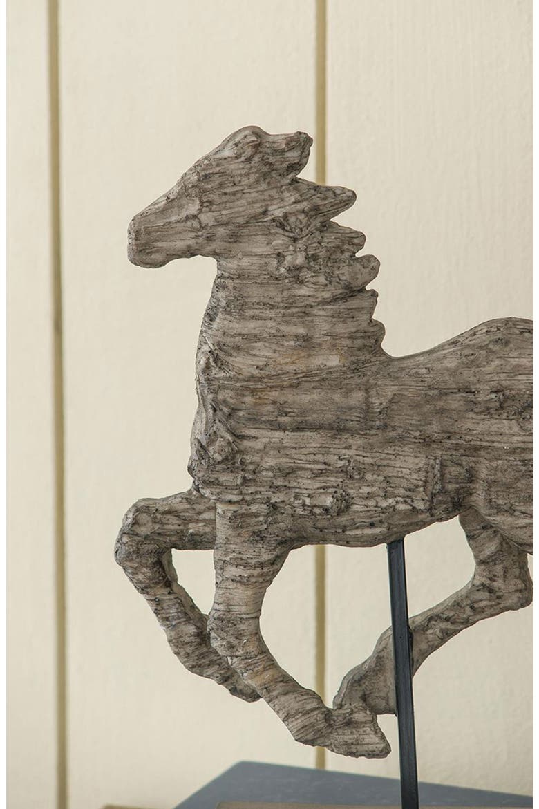 Defiance Spirited Horse Accent Decor, Alternate, color, BROWN