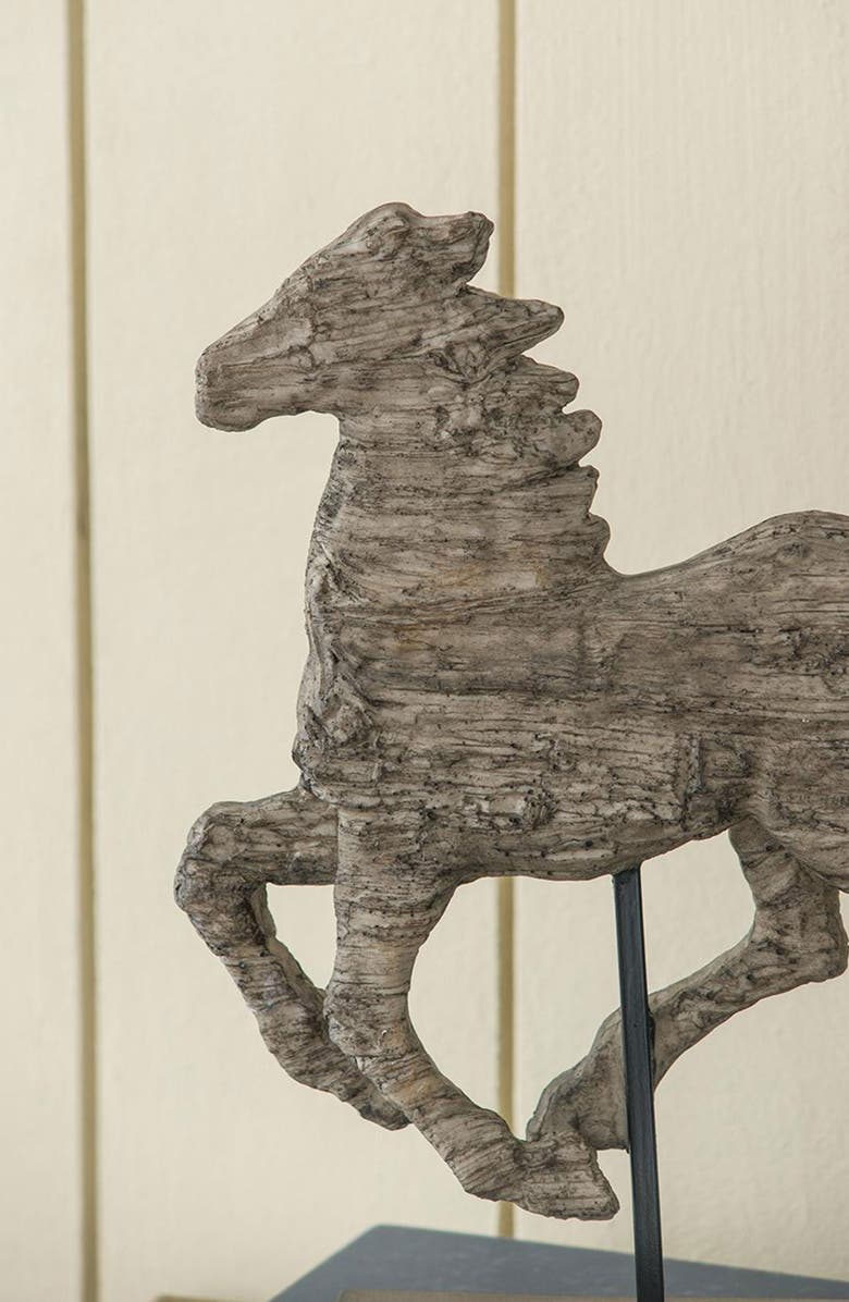 A & B Home Defiance Spirited Horse Accent Decor, Alternate, color, Brown