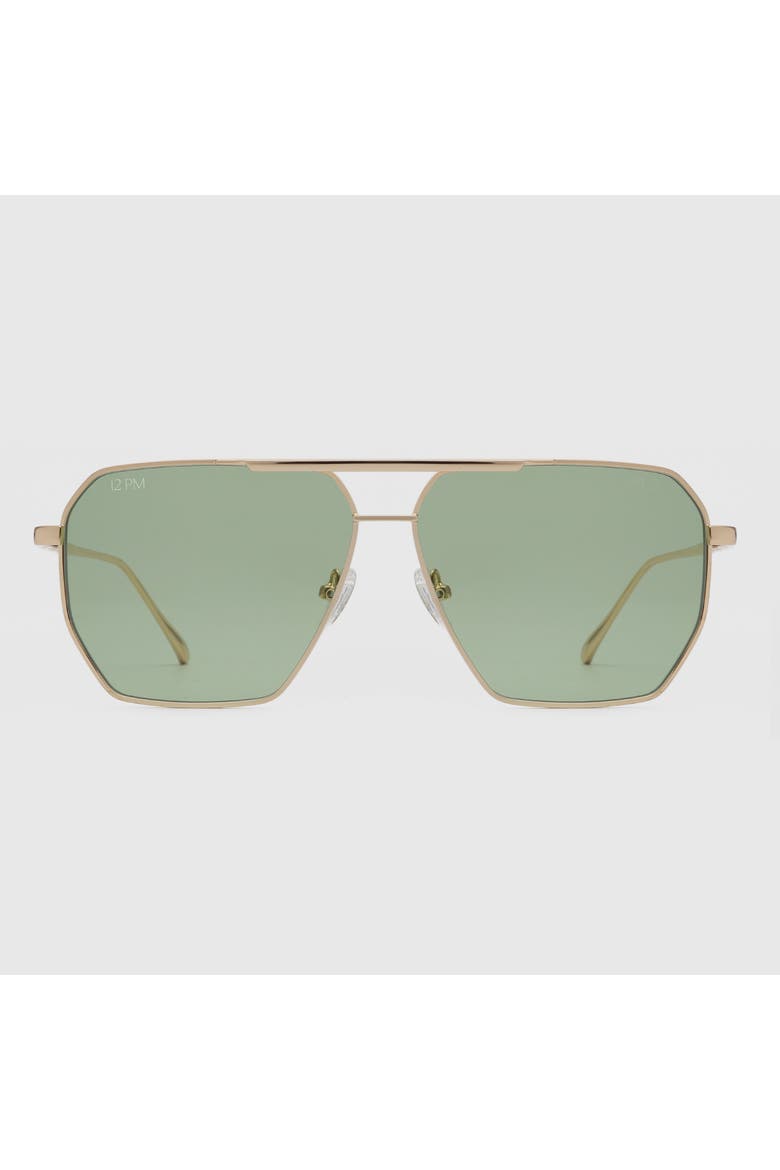 London Metal Sunglasses, Main, color, Gold/Green
