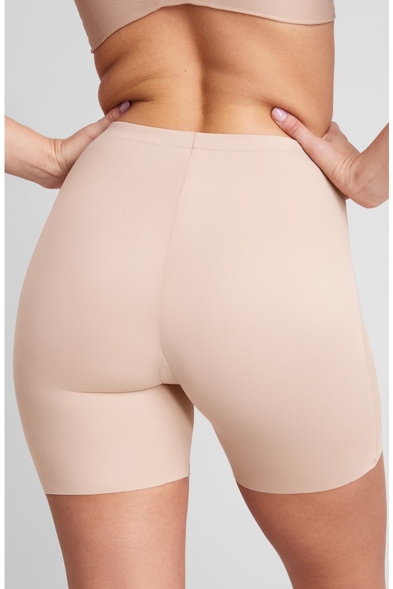 Shaping Mid Thigh Shorts, Alternate, color, PURE BEIGE