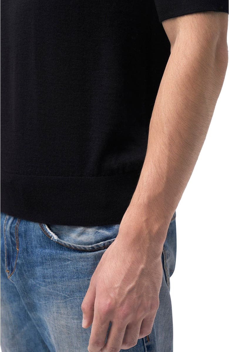 GOBI Mongolian Cashmere Silk Cashmere Crew Neck T-Shirt, Alternate, color, Blue Graphite