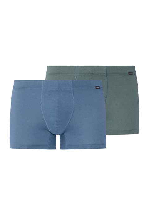 Cotton Essentials 2-Pack Cotton Boxer Briefs With Covered Waistband