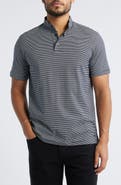 Emporio Armani Stripe Nehru Collar Polo