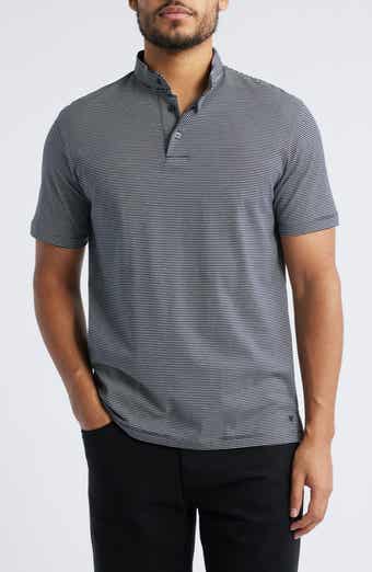 Emporio Armani Stripe Nehru Collar Polo