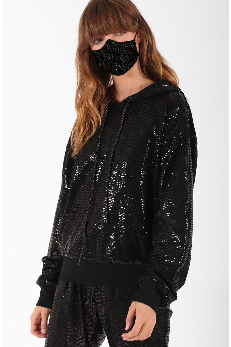 Mirrorball Adult Face Mask, Alternate, color, BLACK