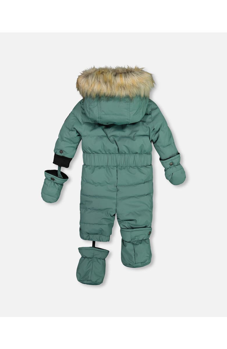Deux par Deux Baby Unisex One Piece Baby Snowsuit Silver Pine, Alternate, color, 