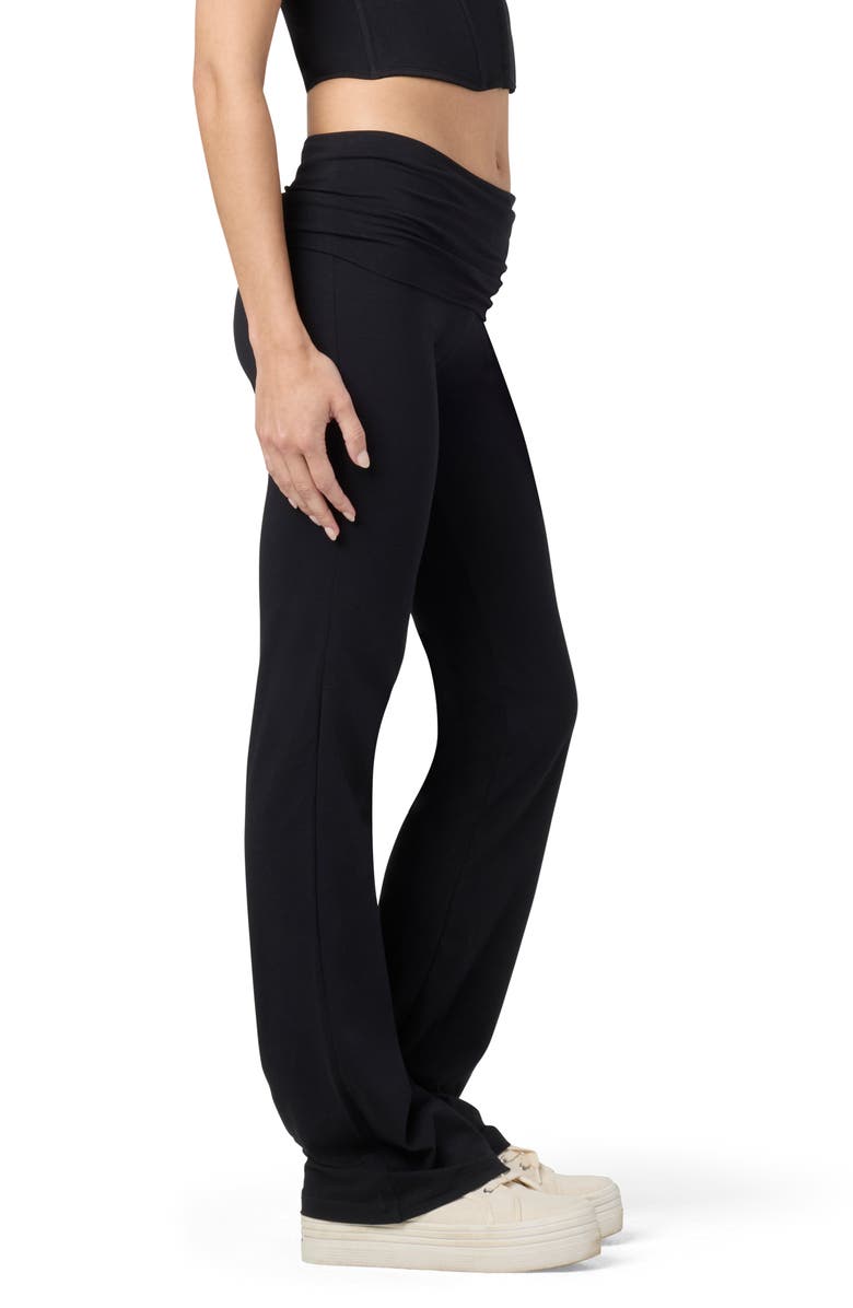 Florence by Mills Softie Cotton Blend Fold Over Pants, Alternate, color, Black