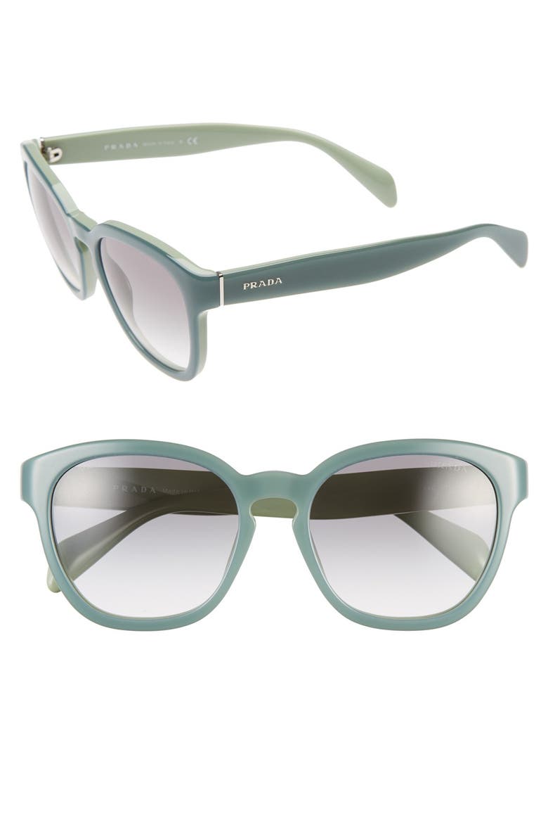 53mm Keyhole Sunglasses, Main, color, GREEN