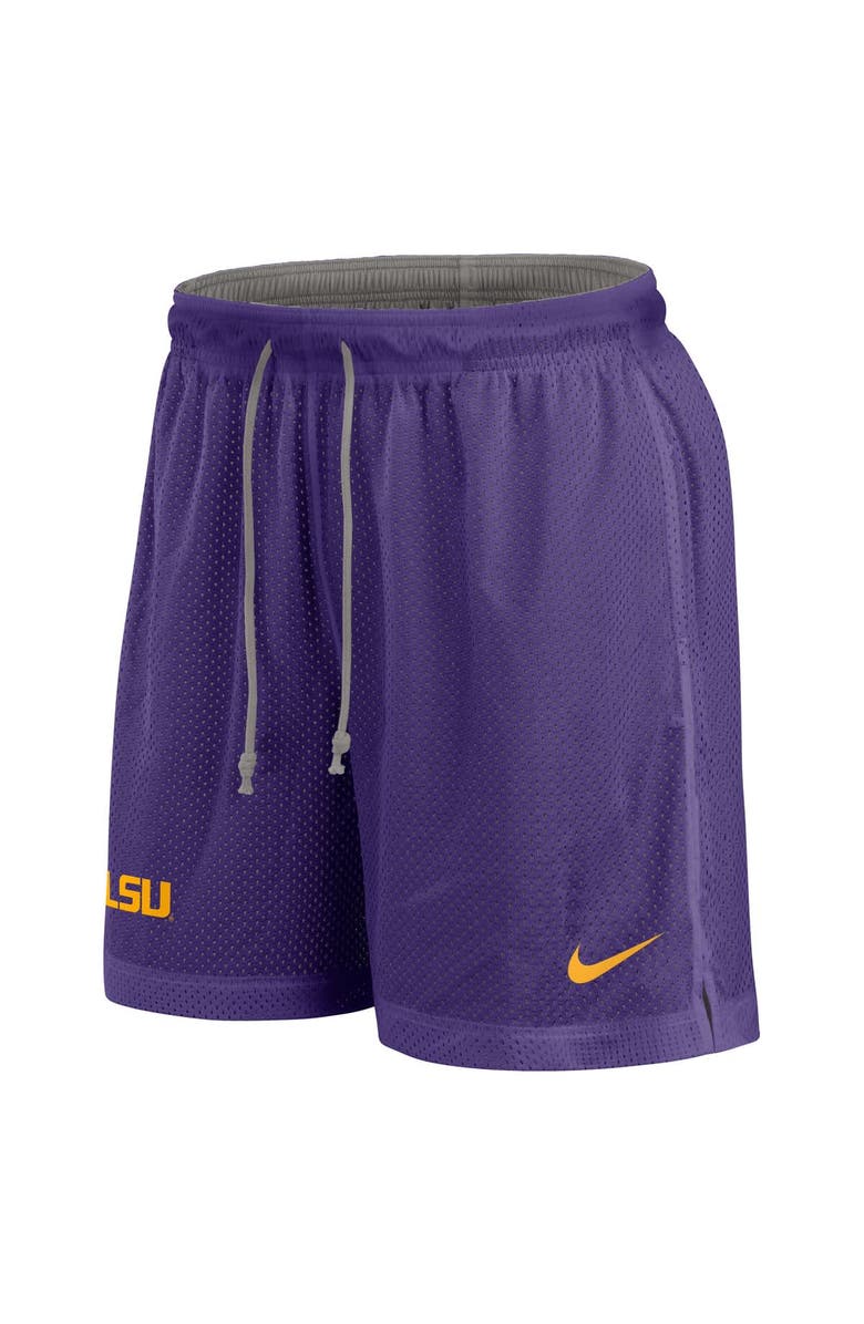 Nike Men's Nike Purple/Heather Gray LSU Tigers Player Reversible Shorts, Alternate, color, Purple