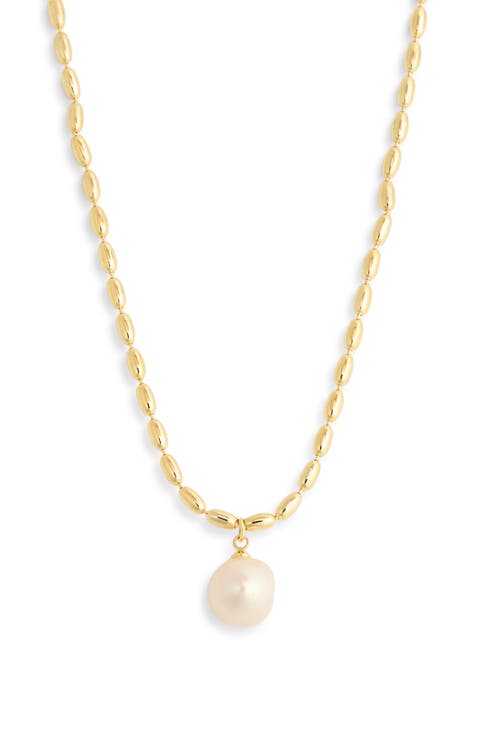 Demi-Fine Faux Pearl Pendant Necklace