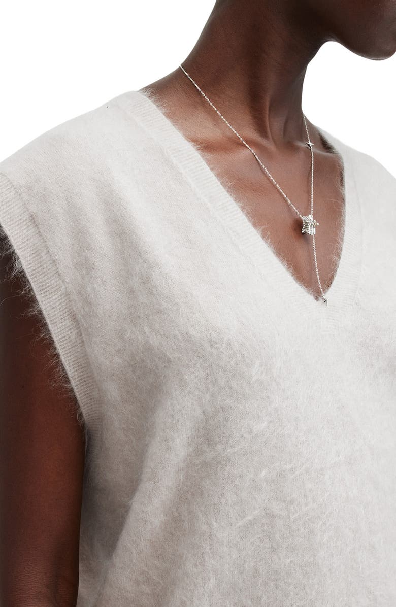 AllSaints Rebel Cashmere Sweater, Alternate, color, Jute White