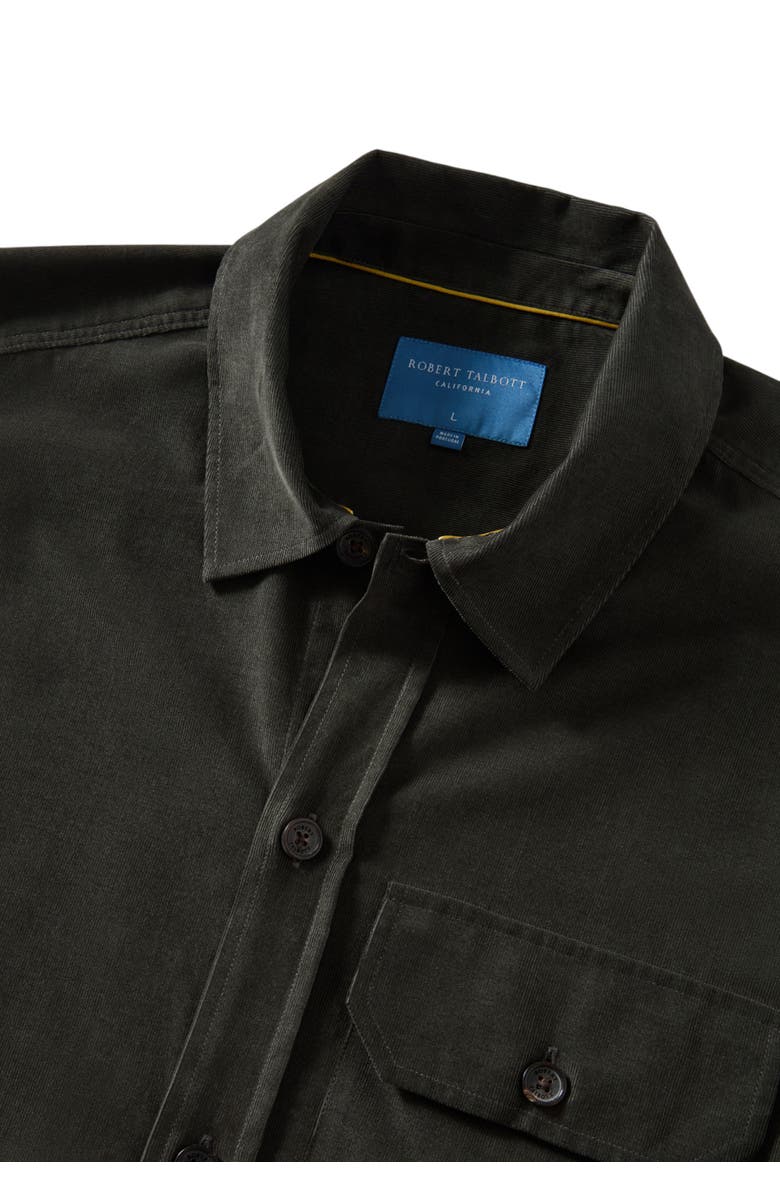 Robert Talbott Burton Pinwale Corduroy Shirt Jacket, Alternate, color, Olive