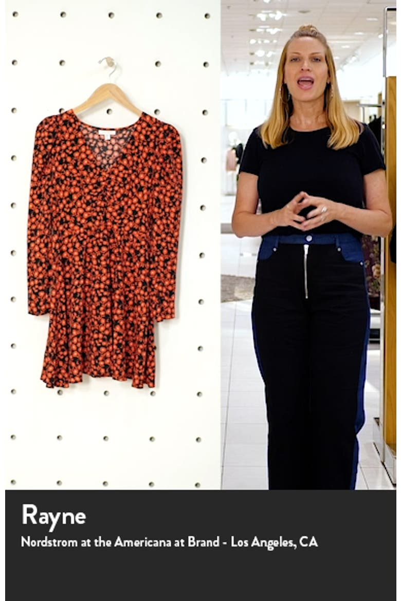 Floral V-Neck Long Sleeve Minidress video
