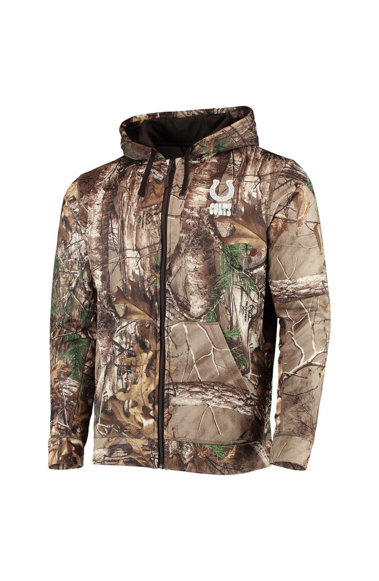 DUNBROOKE Men's Dunbrooke Realtree Camo Indianapolis Colts Trophy Tech Fleece Full-Zip Hoodie, Alternate, color, 