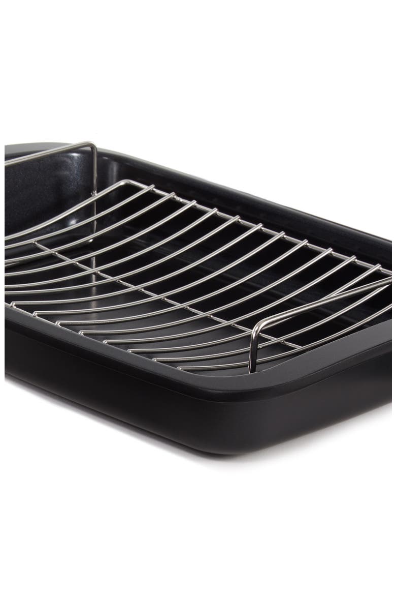 Graphite 3-Piece Non-Stick Roasting Pan, Alternate, color, BLACK