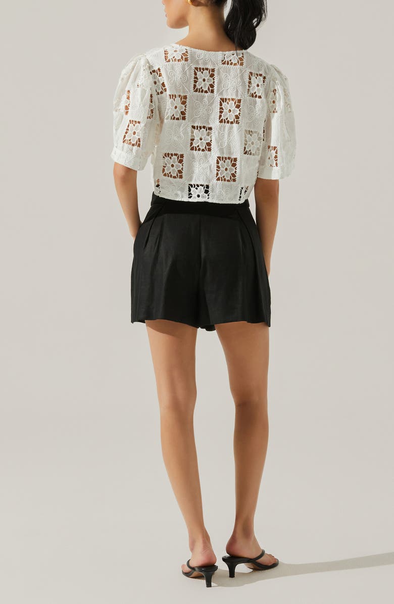 ASTR the Label Ollie Linen Blend Shorts, Alternate, color, Black