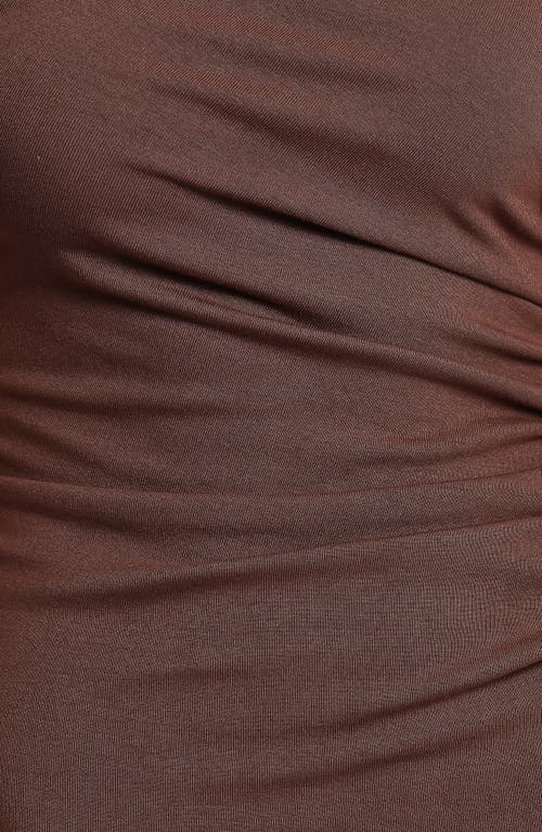 Petal And Pup Petal & Pup Lioren Ruched Midi Dress In Brown