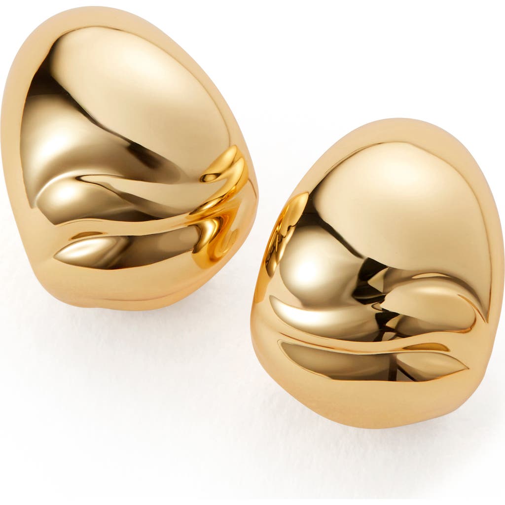 JENNY BIRD Nelle Sculpted Hoop Earrings in High Polish Gold at Nordstrom