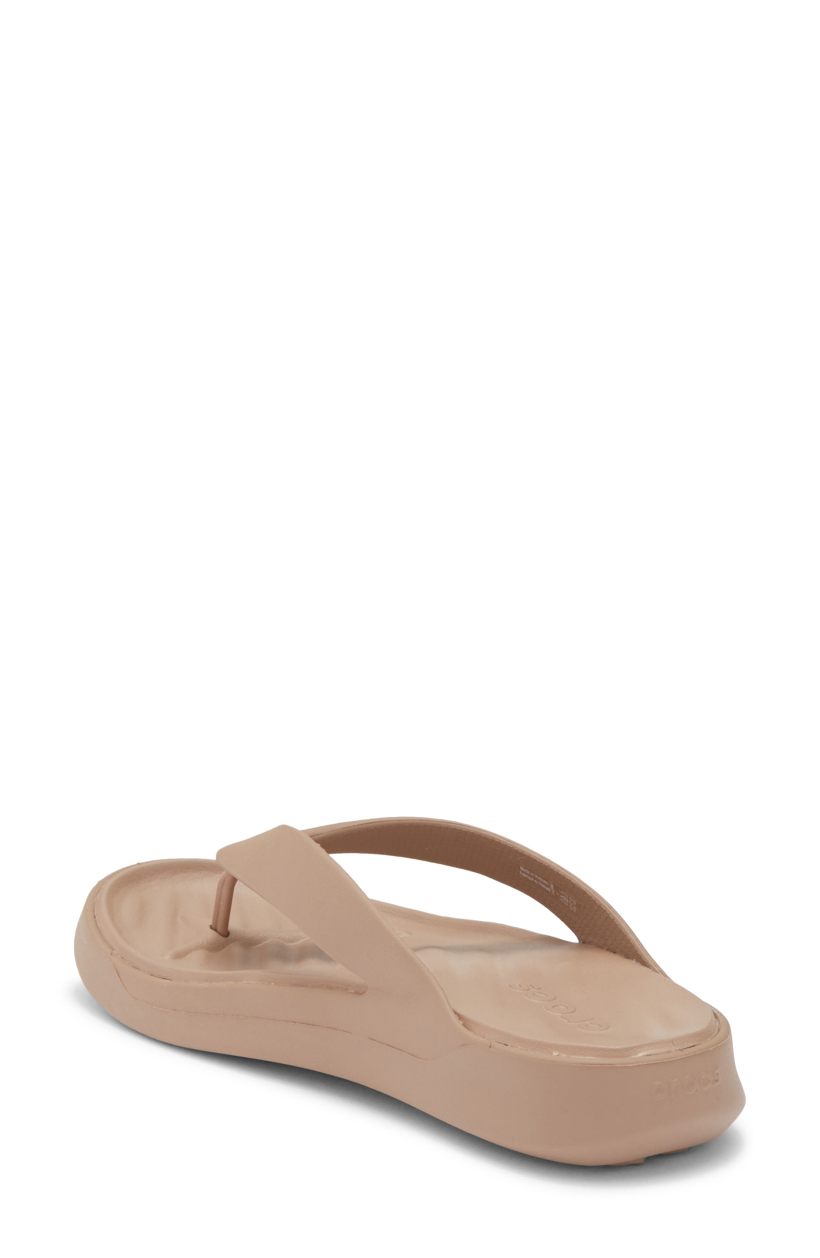 CROCS Getaway Platform Flip Flop, Alternate, color, Latte